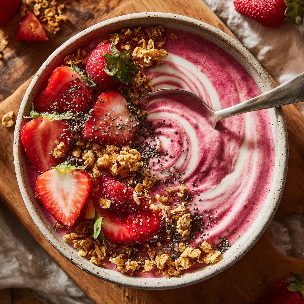 Fresh Strawberry Smoothie Bowl