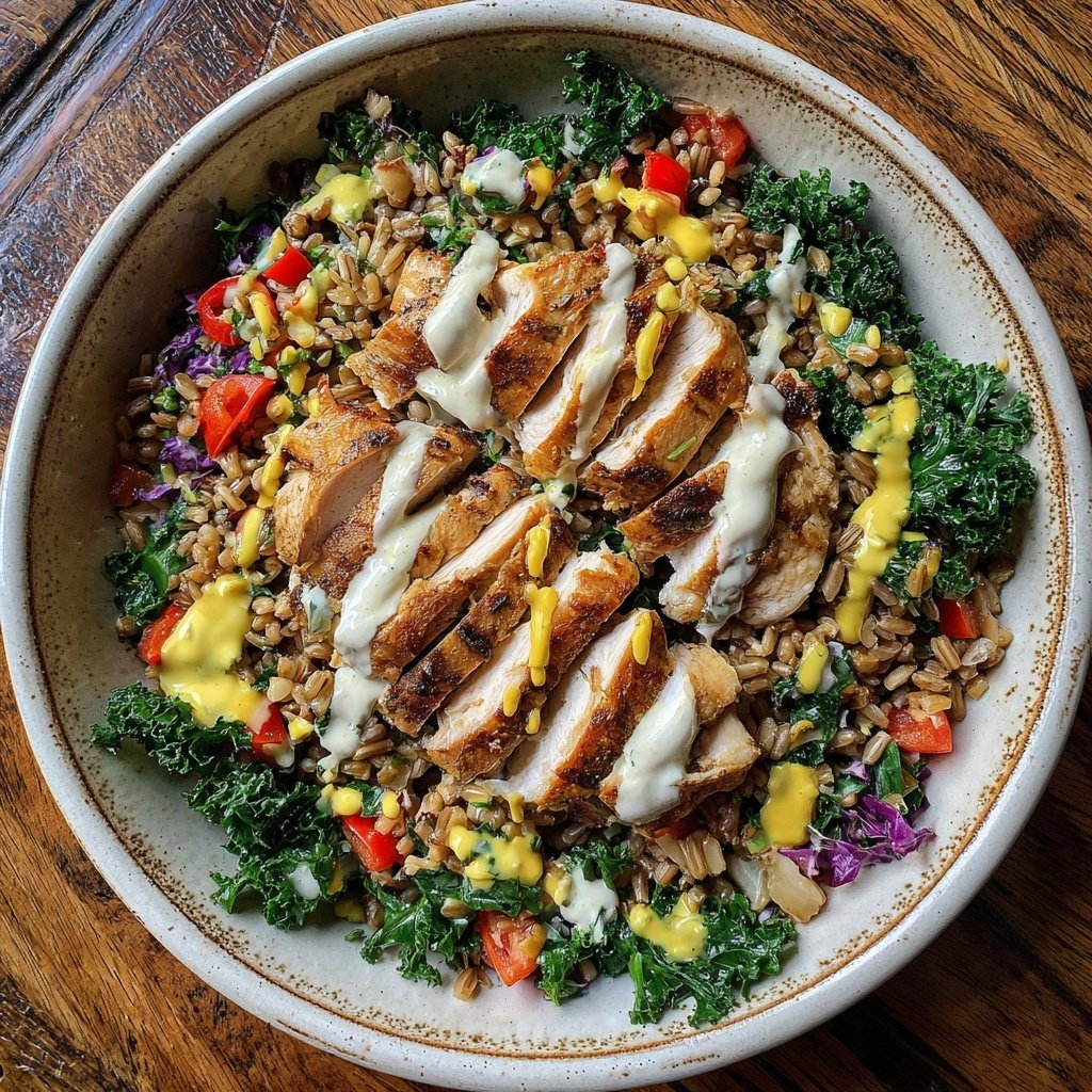 Healthy Chicken And Farro Bowl