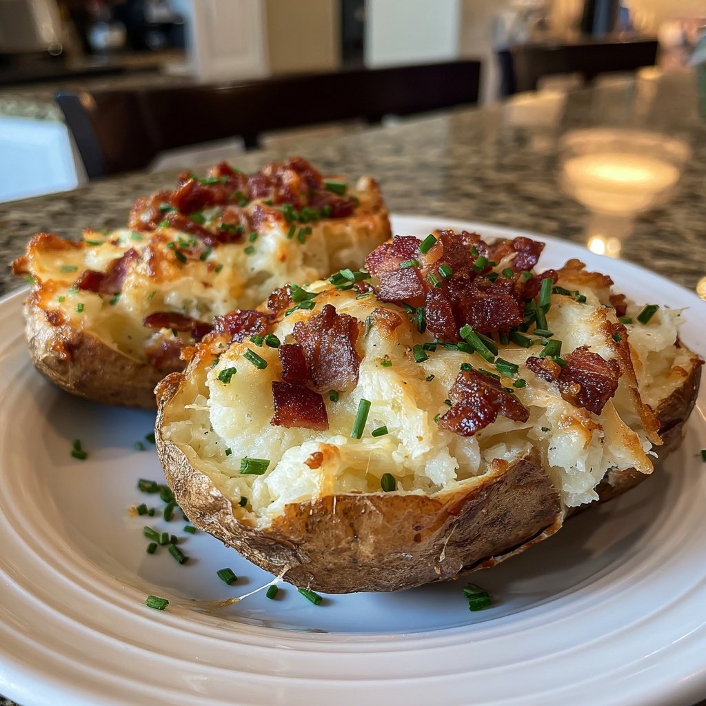 Super Bowl Food Baked Stuffed Potatoes