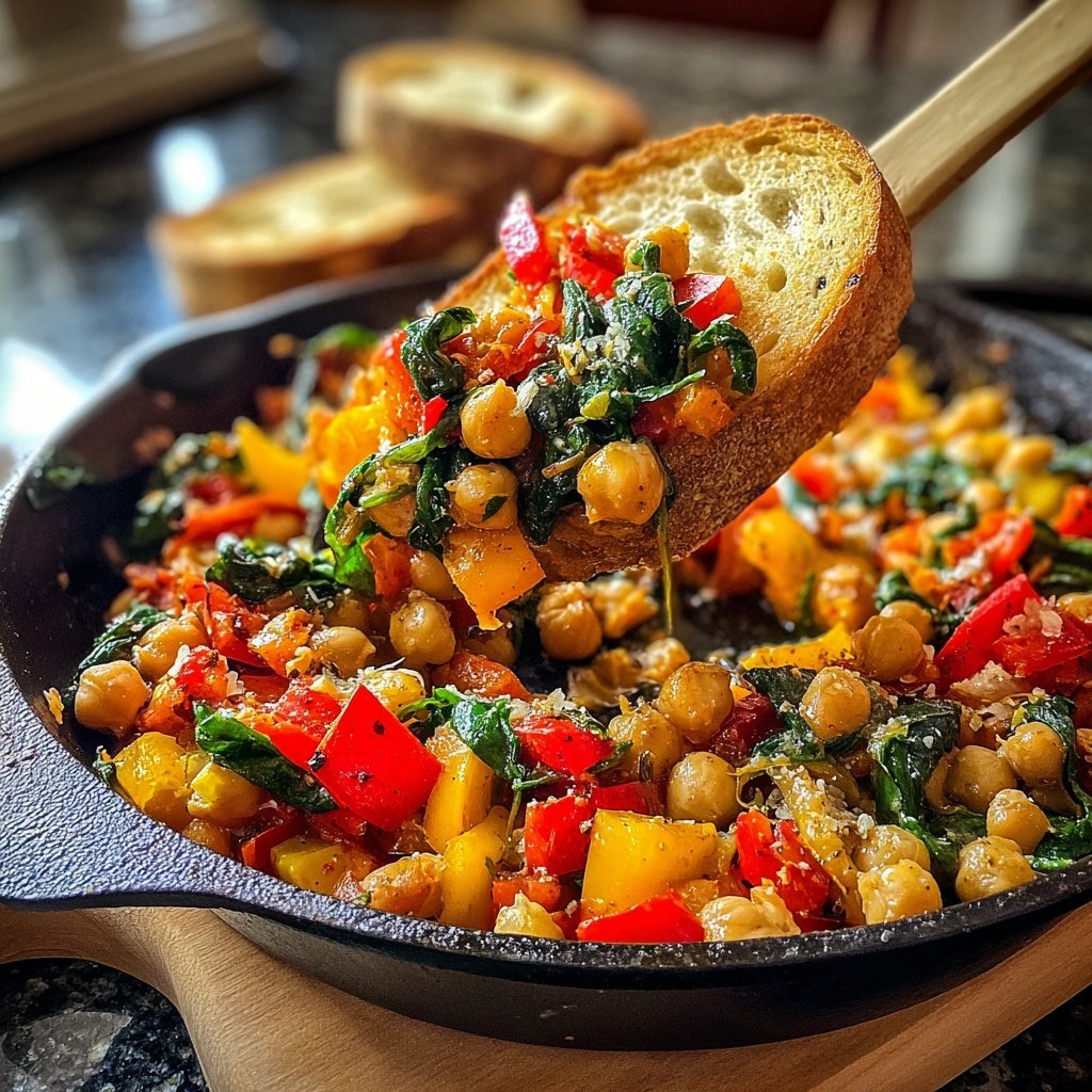 Healthy Dinner Chickpea Vegetable Skillet