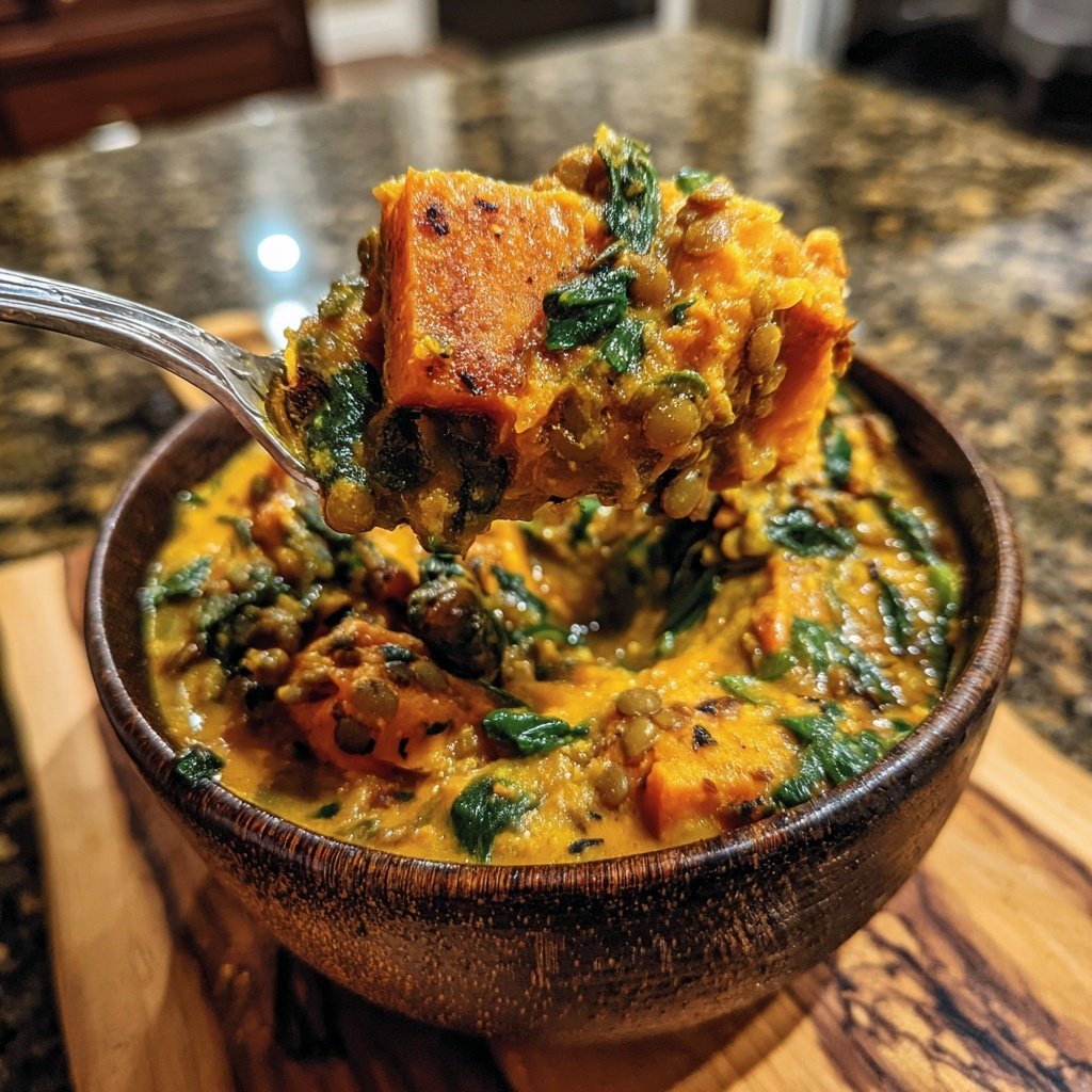 Healthy Crockpot Sweet Potato Lentils