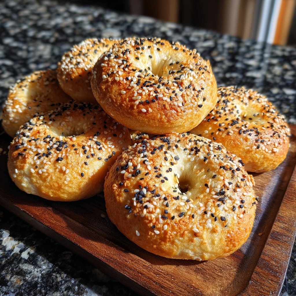 Protein Bagels Made With Cottage Cheese