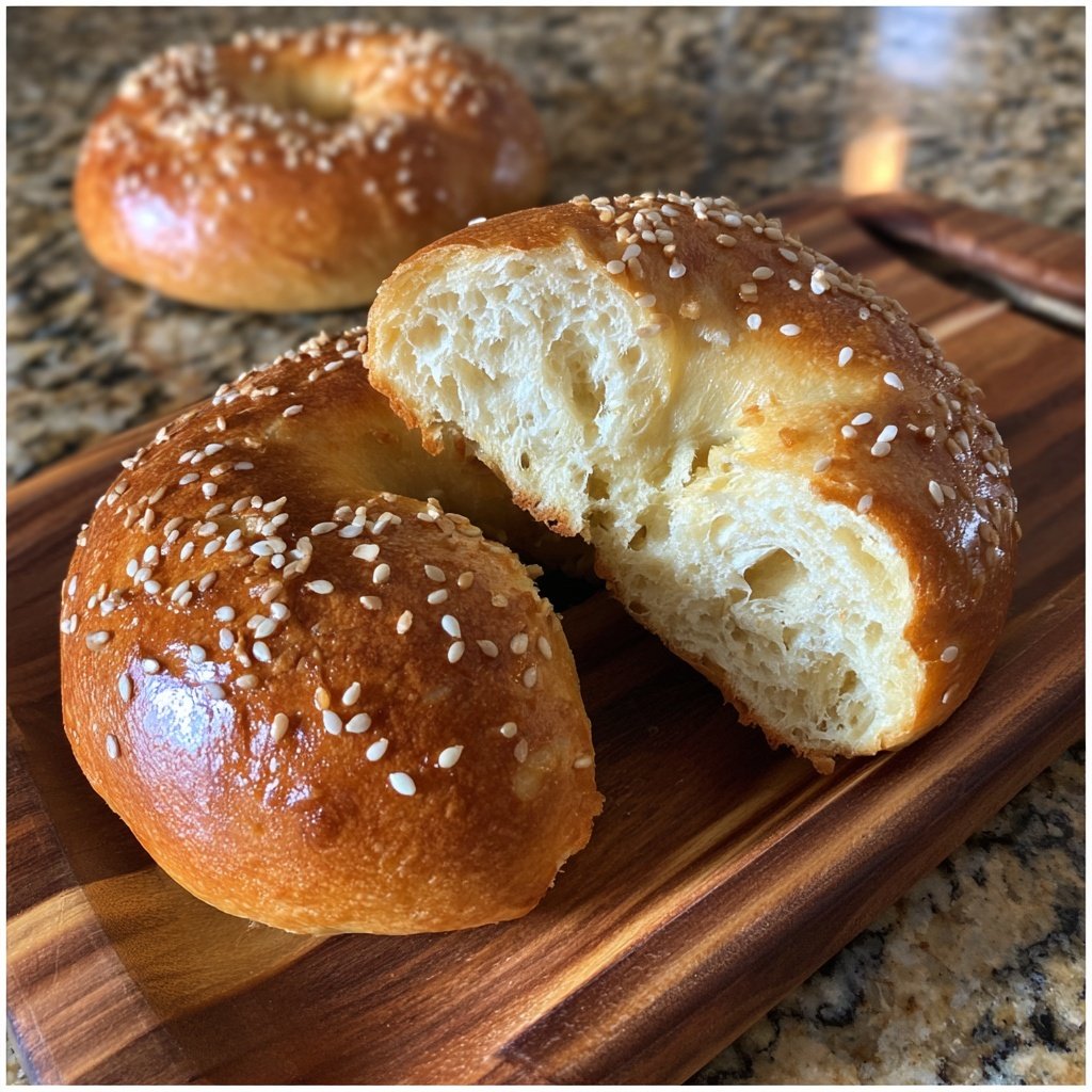 Soft Honey Wheat Yogurt Bagels