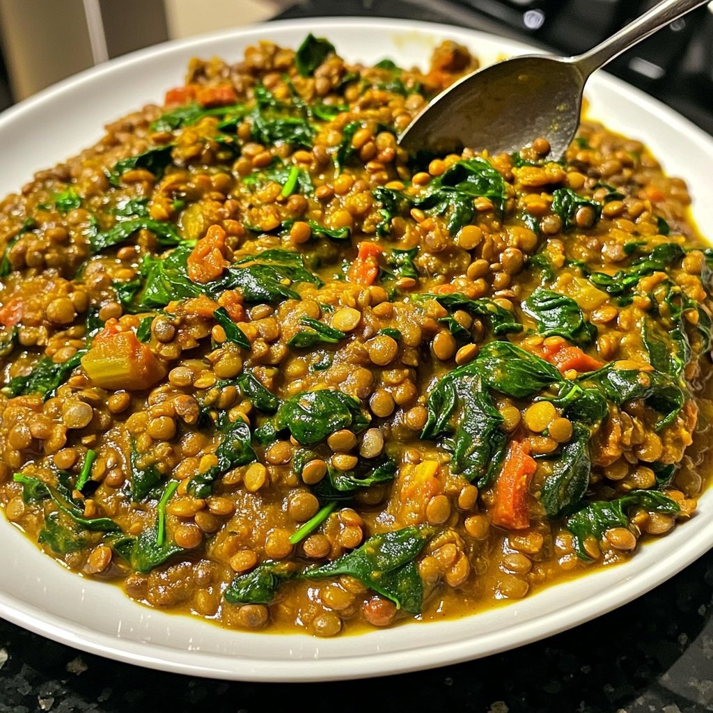 Healthy Lentil and Spinach Curry