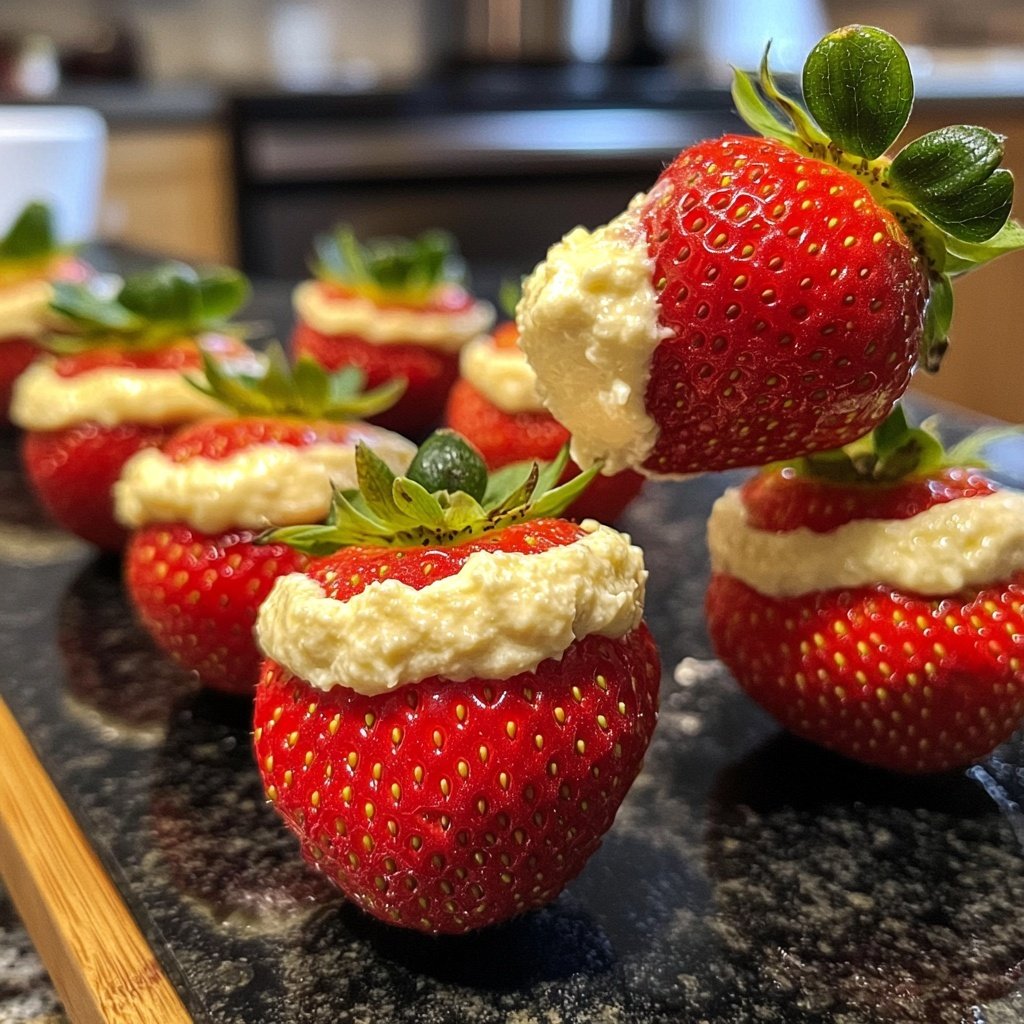 Cheesecake Stuffed Strawberries