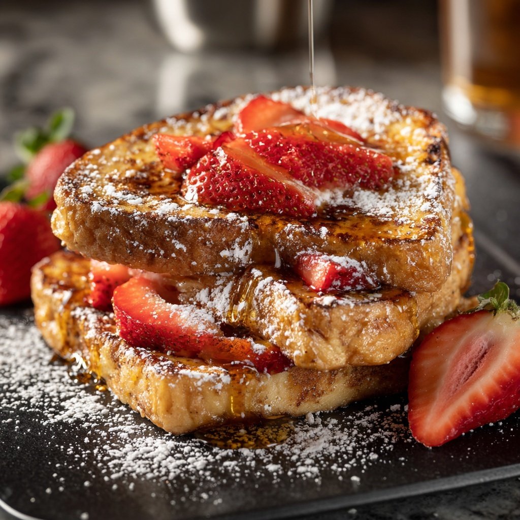 Valentine Breakfast Strawberry French Toast
