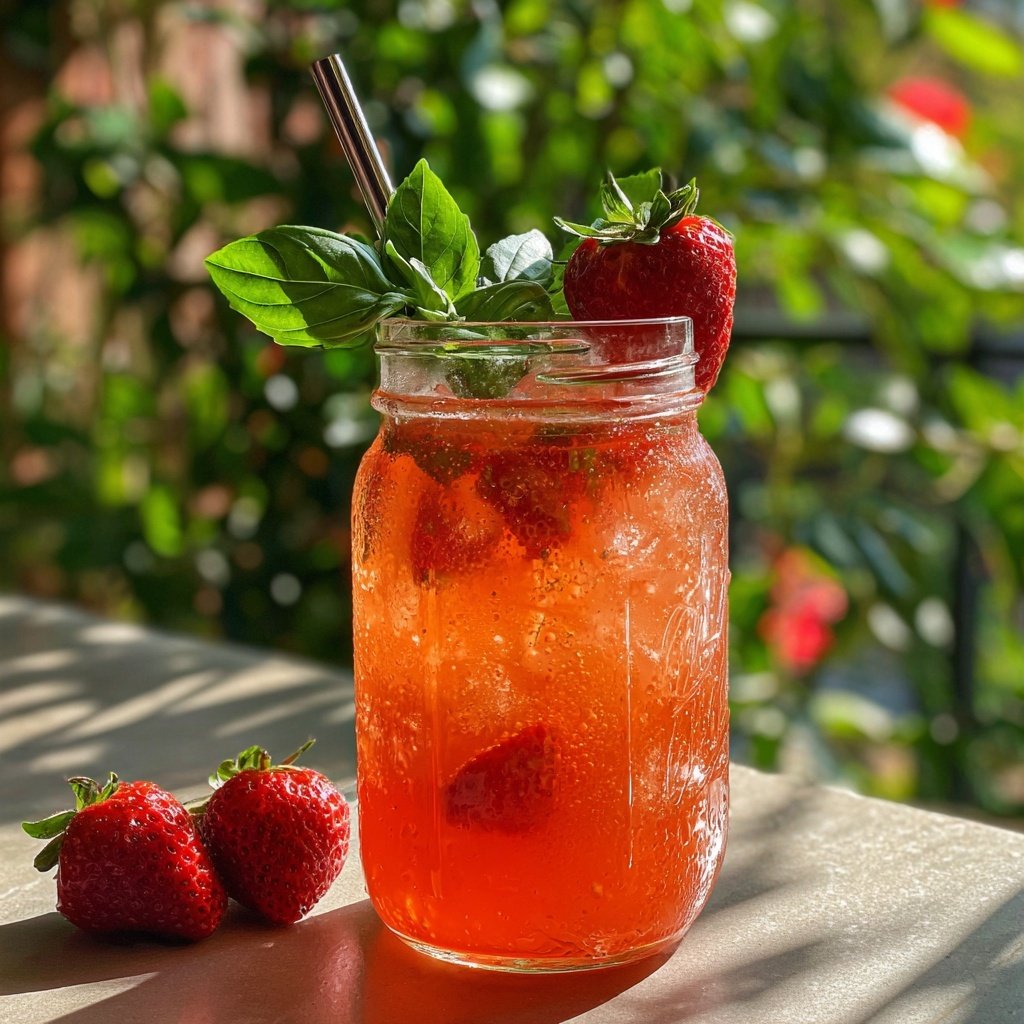 Strawberry Basil Spring Lemonade