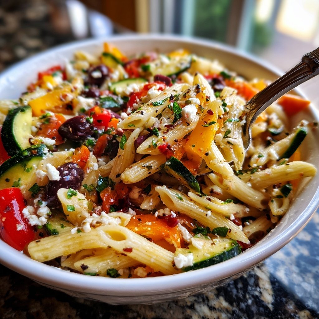 Easy Mediterranean Pasta Salad
