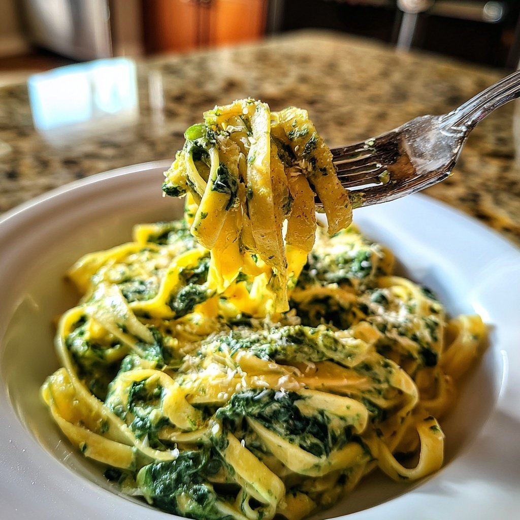 Sunday Creamy Spinach Pasta