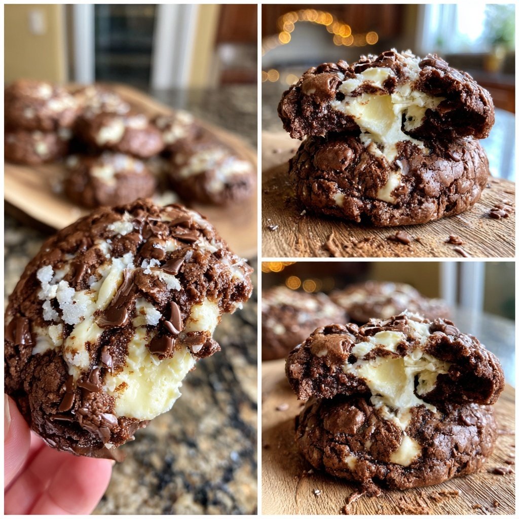 Brownie Mix Cookies With Cream Cheese Swirl