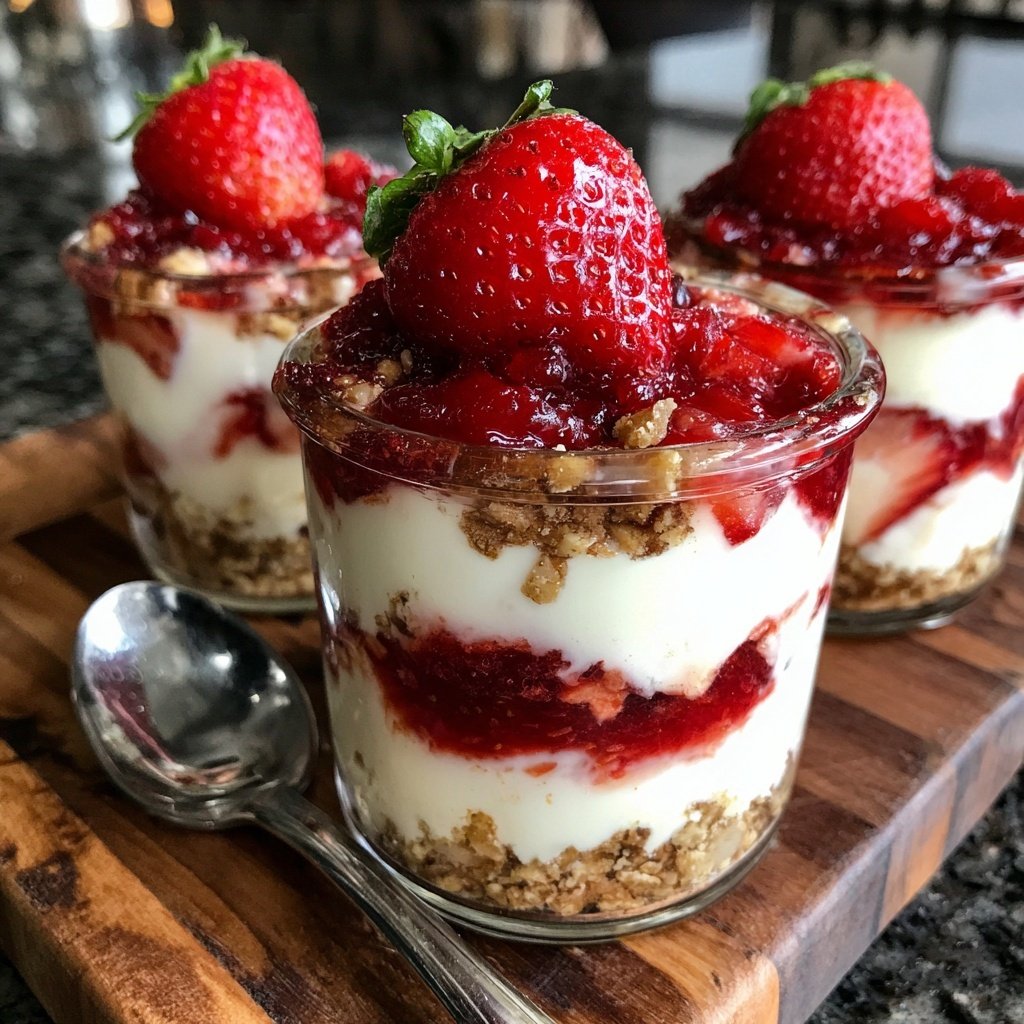 Strawberry Honey Yogurt Breakfast Pots