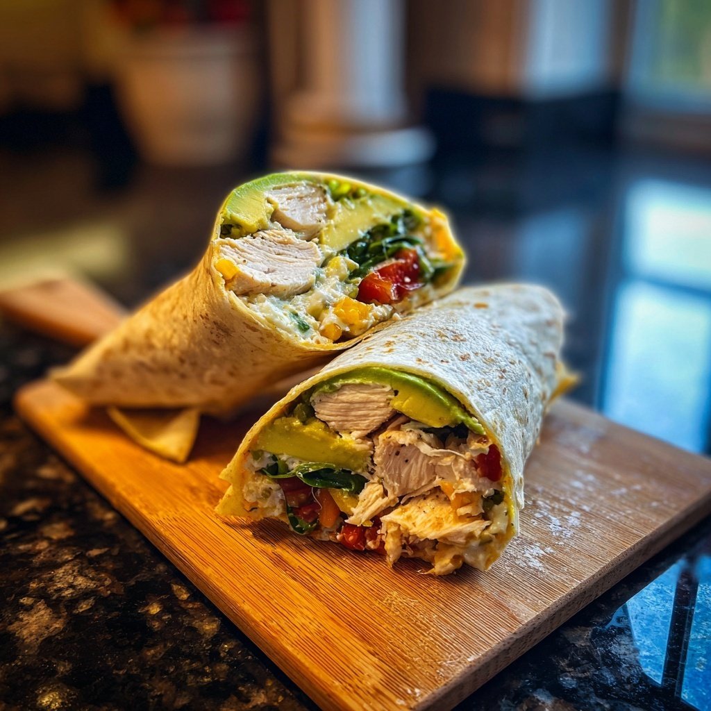 Healthy Chicken And Avocado Wrap