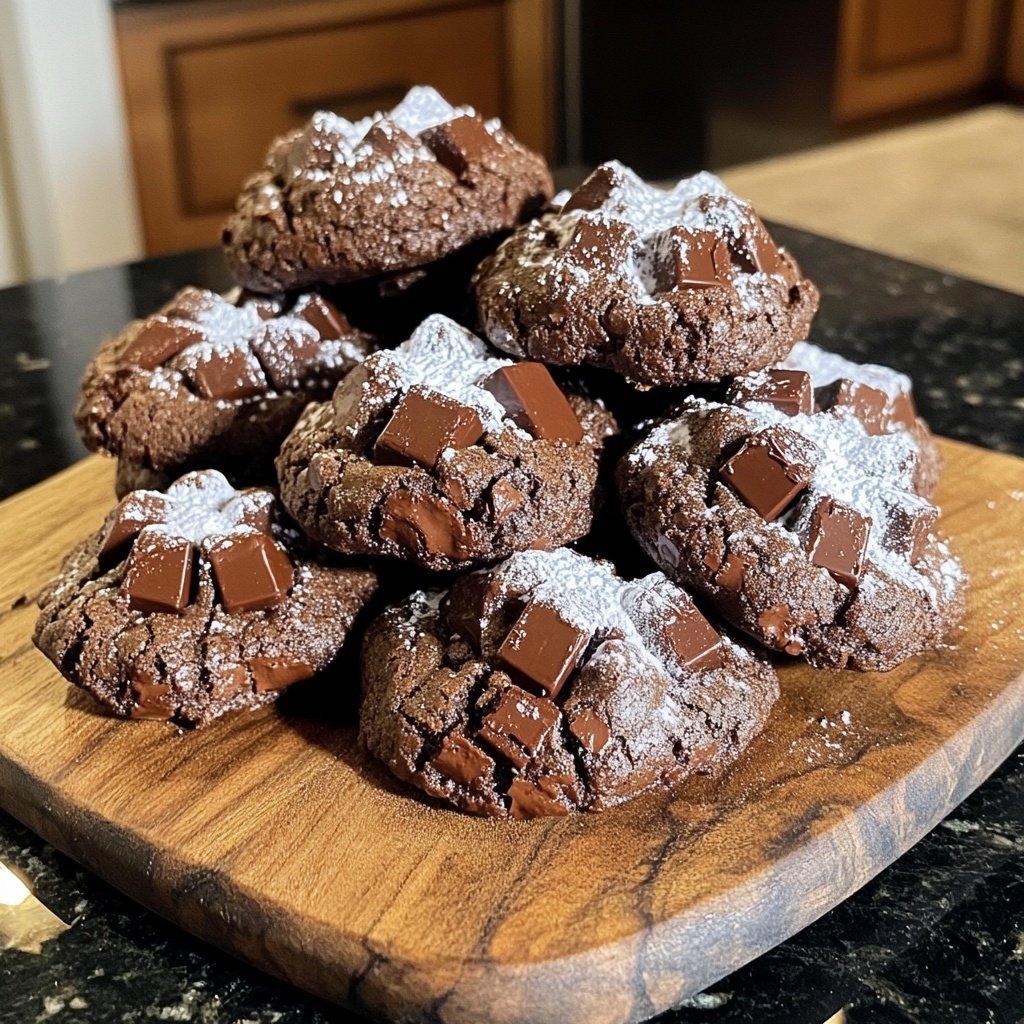 Chocolate Espresso Crinkle Cookies