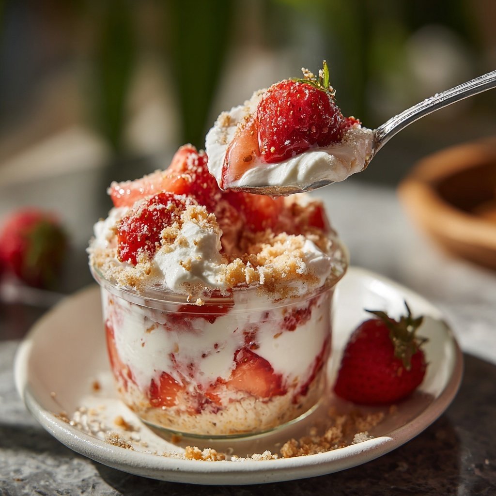 Strawberry Cream Overnight Oats