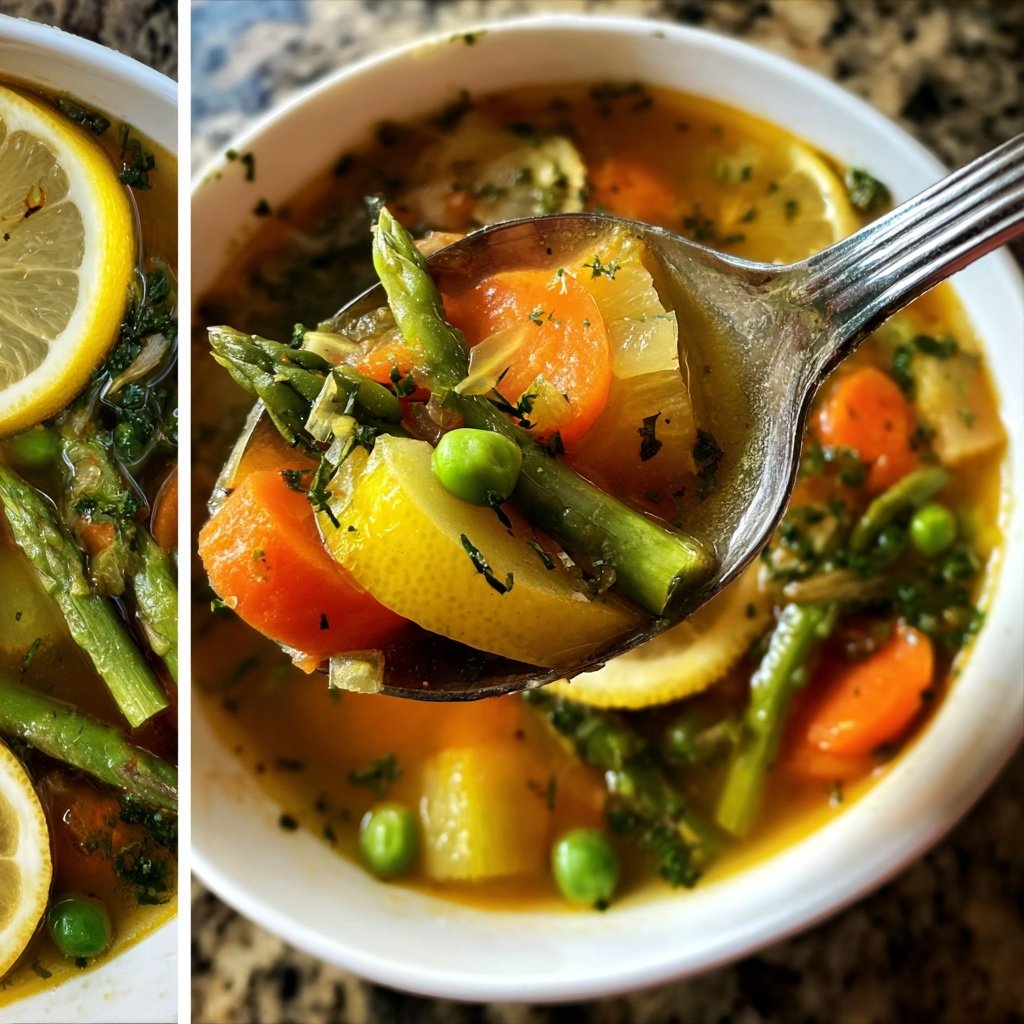Spring Vegetable Soup With Lemon