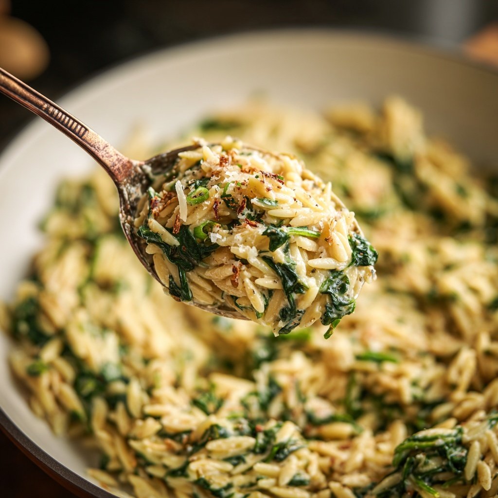 Creamy Spinach Orzo