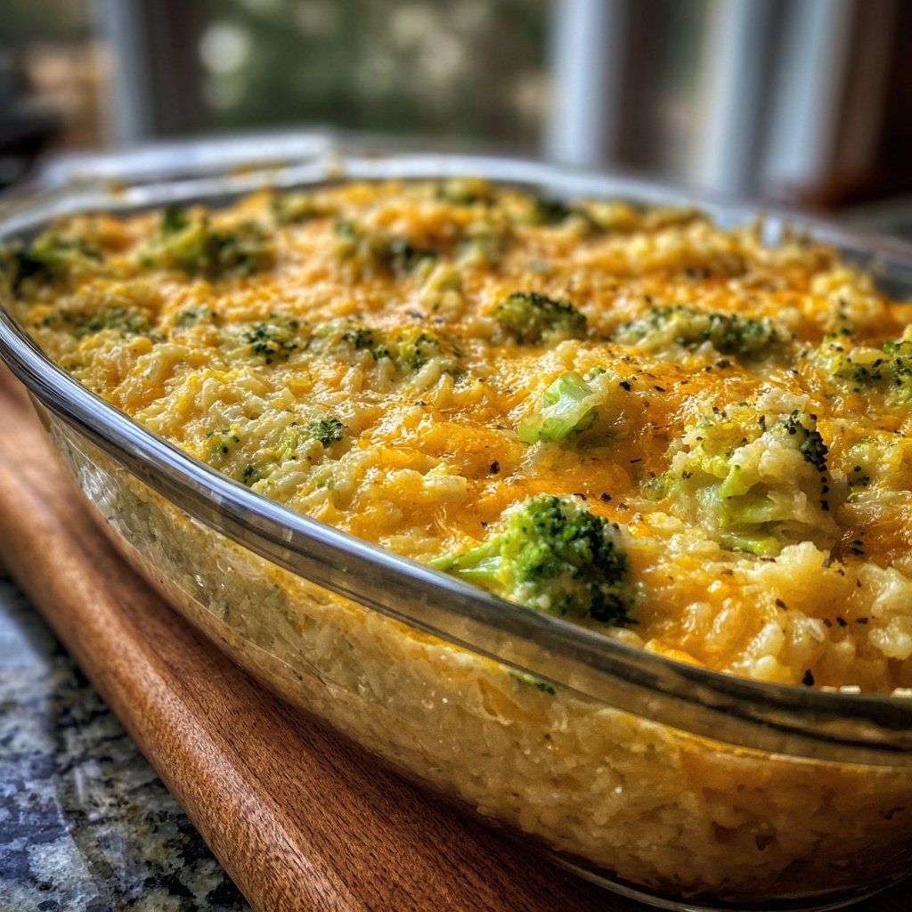 Sunday Cheesy Broccoli Rice Casserole