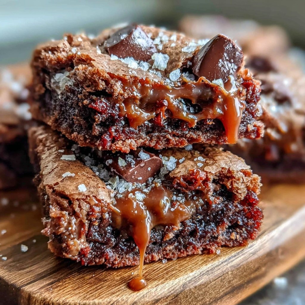 Brownie Mix Salted Caramel Cookie Bars