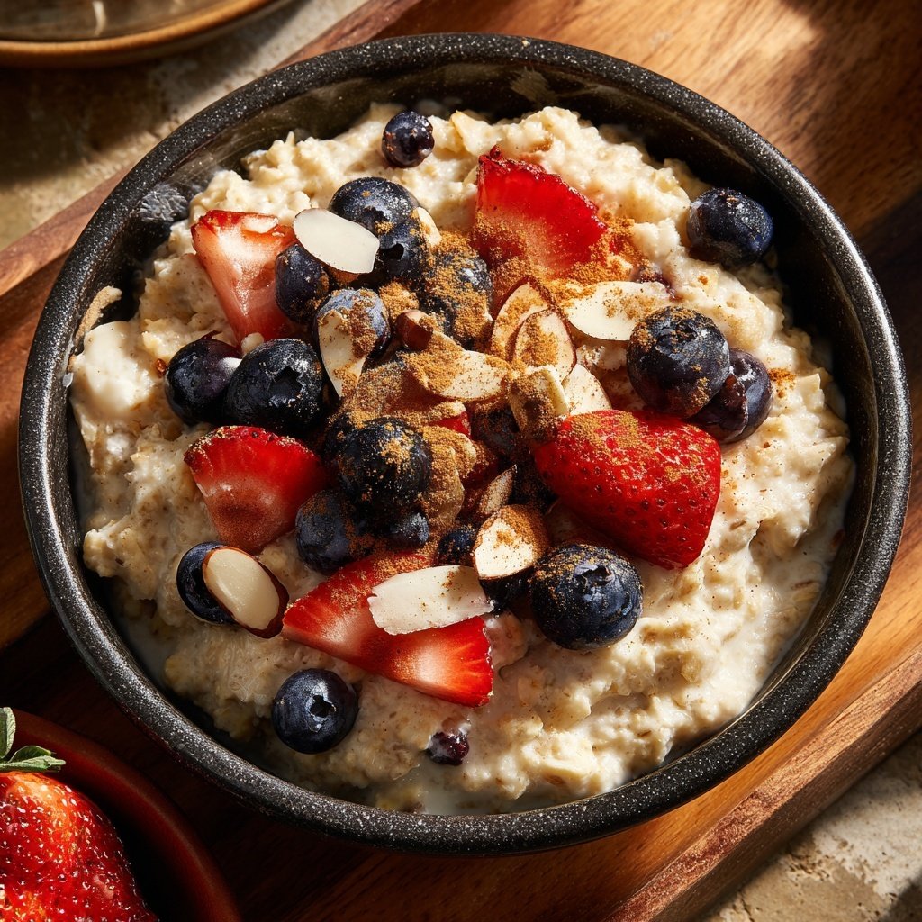 Valentine Breakfast Almond Berry Oatmeal